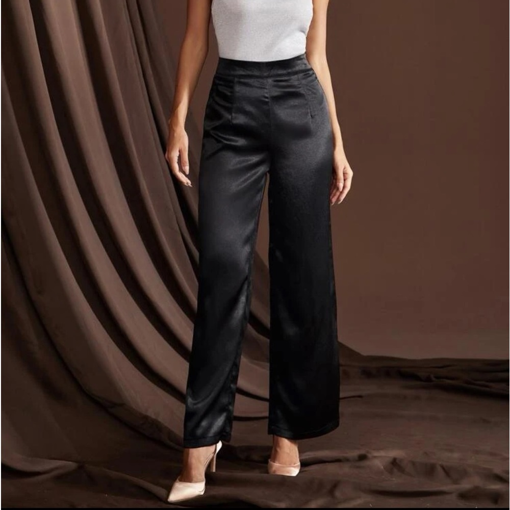 High Waist Straight Leg Pants